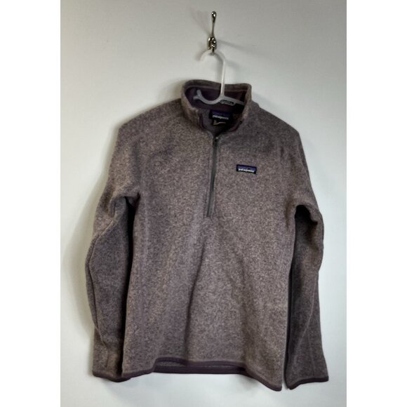 Patagonia Fleece Pullover Women's M Lavender Zip Pocket 💜 - Picture 2 of 7